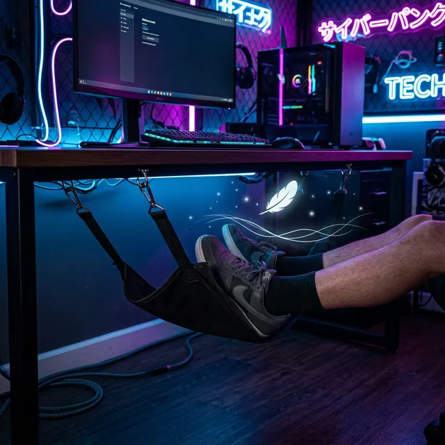 【究極の足休め】長時間のデスクワーク＆フライトが天国に！宙に浮く「フットハンモック」