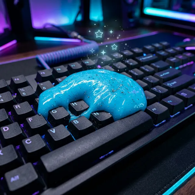 【車内もデスクも新品の輝き】隙間のホコリに押し付けるだけ！魔法の「お掃除スライム」