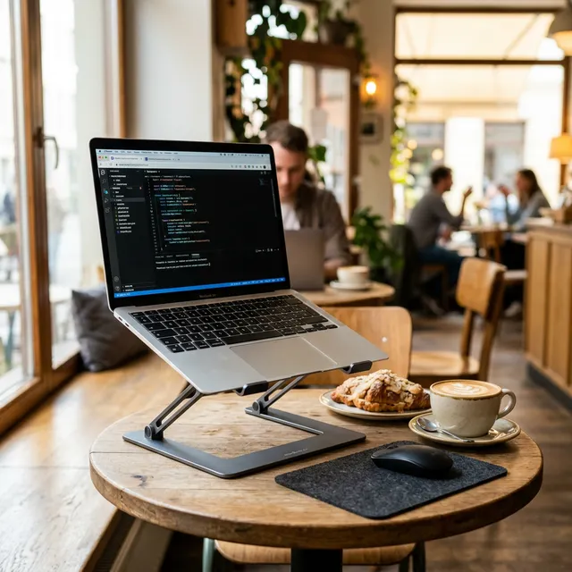 カフェで首が痛くならない！わずか173gの超軽量「SODI ノートPCスタンド」のアイキャッチ画像