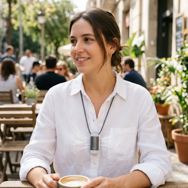 花粉もニオイもブロック！首から下げる「ウェアラブル空気清浄機」のアイキャッチ画像