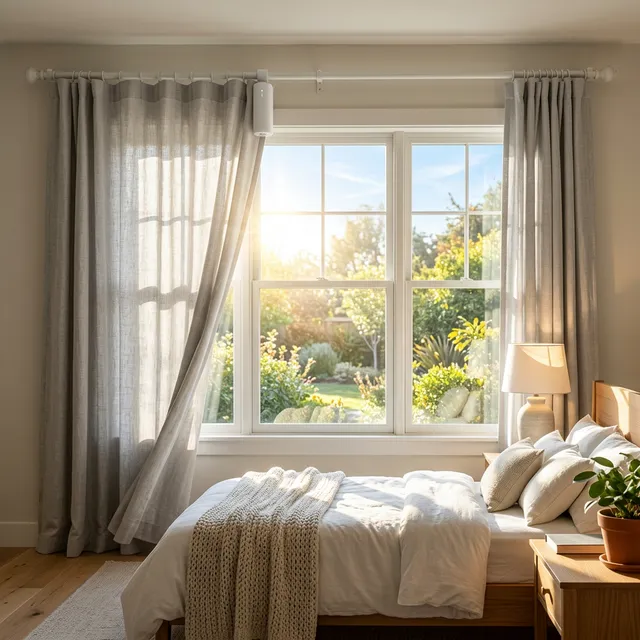 二度寝の絶望から抜け出す！太陽の光で強制的に目覚める「スマートカーテン」