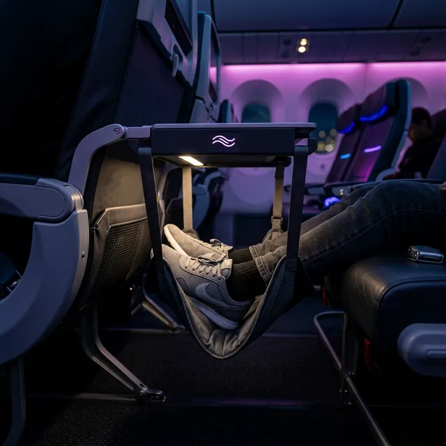 飛行機のフットレストおすすめ！エコノミー席が劇的に快適になる魔法のアイテム