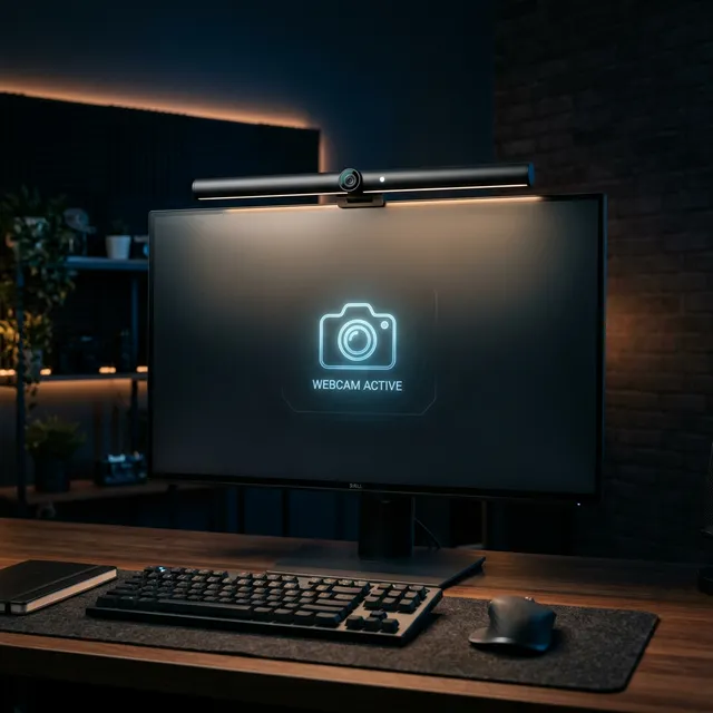 モニターの上がスッキリ！Web会議用ライトとデスクライトが合体した2in1名機