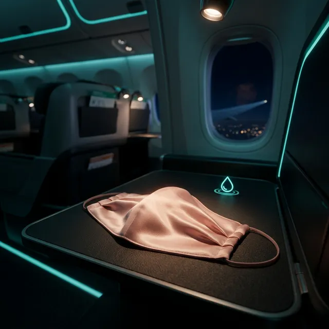 飛行機の極度な乾燥対策！喉と肌を守る最強のシルク保湿マスクのアイキャッチ画像