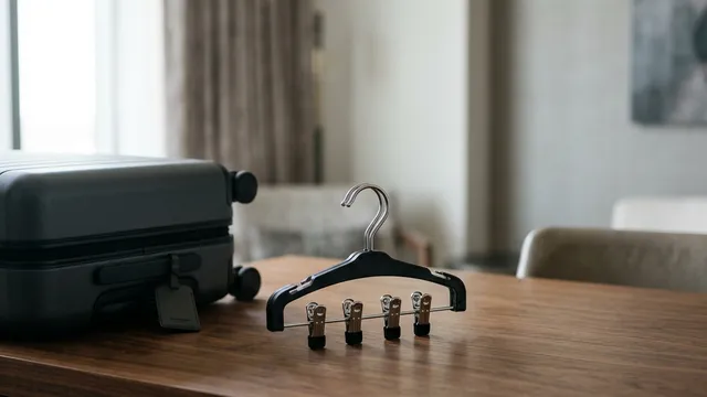 【出張の洗濯革命】洗面所が干し場に変わる「折りたたみ式トラベルハンガー」