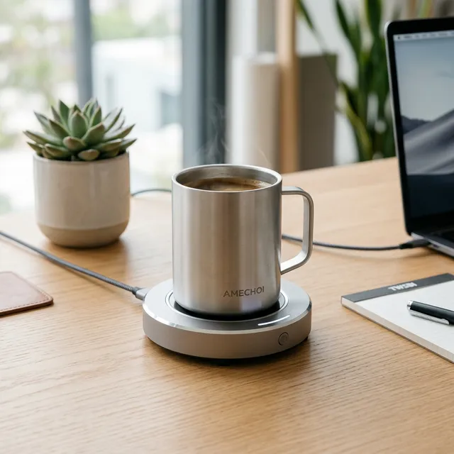 氷が溶けない！最後の一滴まで美味しい「ペルチェ式 デスク用ドリンククーラー」