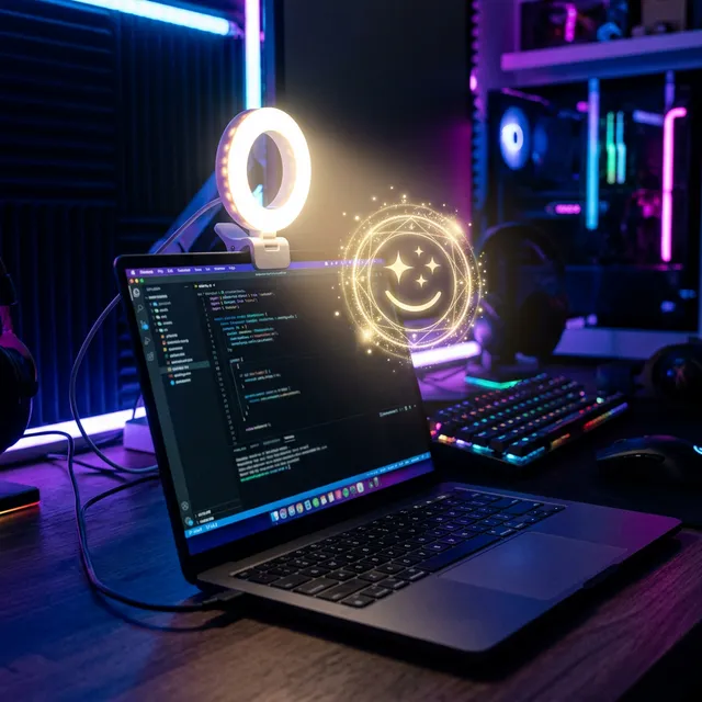 【Web会議の暗い顔とお別れ】モニターに挟むだけ！「クリップ式LEDリングライト」で第一印象が劇変のアイキャッチ画像