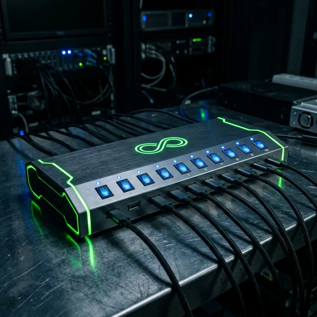 電力不足の接続切れに終止符を！安定の10ポート・セルフパワーUSBハブ