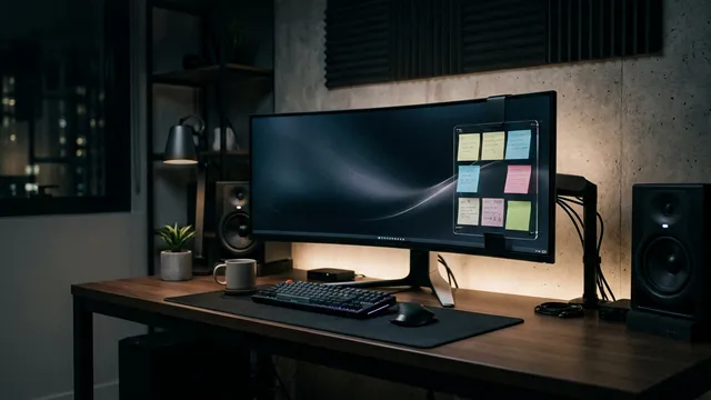 【付箋の迷子を防ぐ】モニター横のデッドスペースを活かす「透明メモボード」