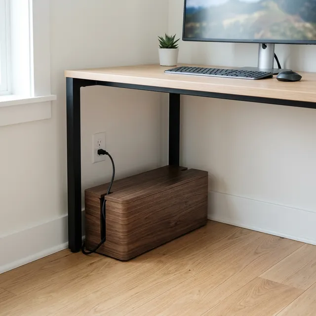 ホコリ火災を防ぐ！床の配線をスッキリ隠すサンワダイレクト大型ケーブルボックスのアイキャッチ画像