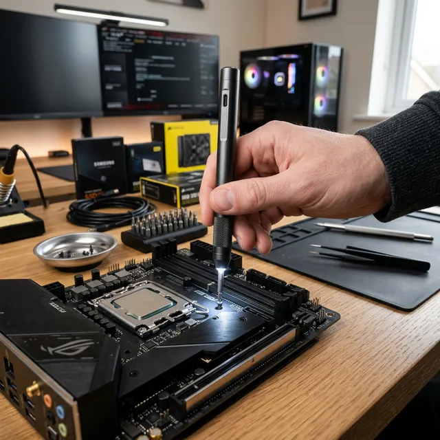 自作PCやデスク周りのDIYが劇的に楽になる！ペン型の小型電動ドライバーのアイキャッチ画像