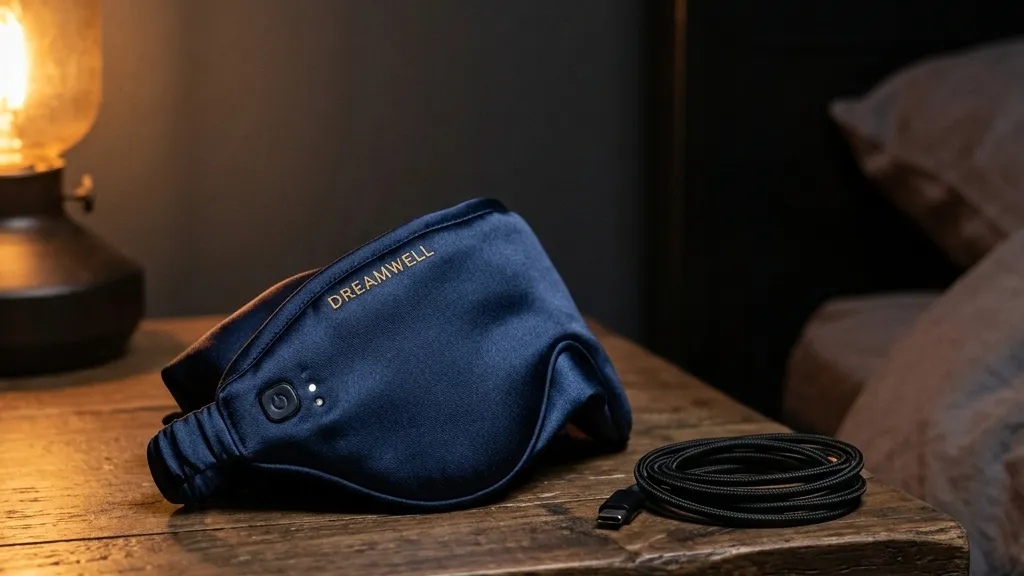 睡眠の質が劇的アップ。完全遮光と上質なシルクの「充電式ホットアイマスク」