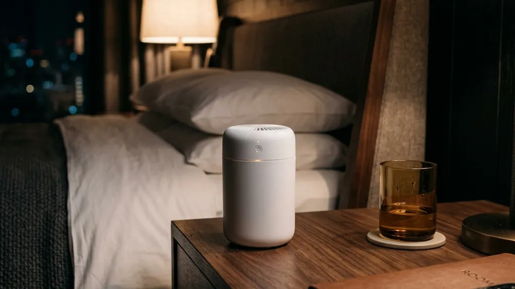 出張ホテルで眠れない夜に。水不要の送風式アロマ「コウ」徹底レビュー