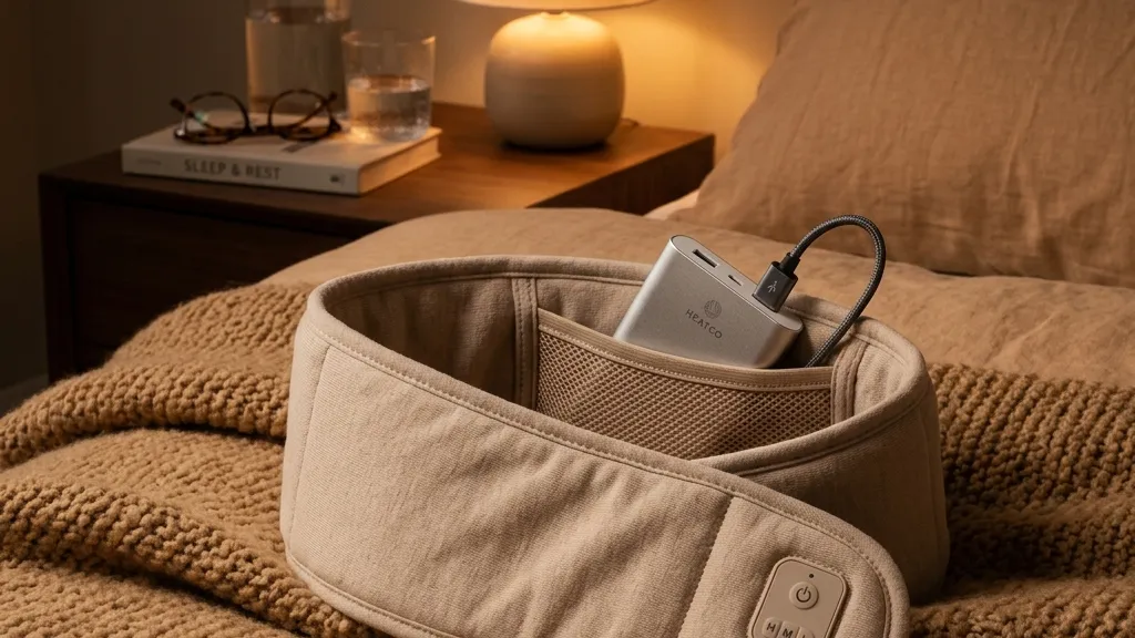 中途覚醒の隠れた犯人は『腹回りの冷え』。眠剤の手前で巻ける、USB充電式の電熱腹巻きという選択