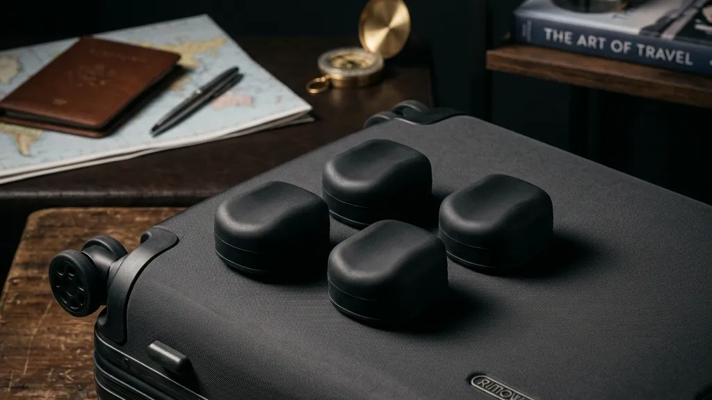 スーツケースのガラガラ音から解放、IUGGANシリコンキャスターカバーのアイキャッチ画像