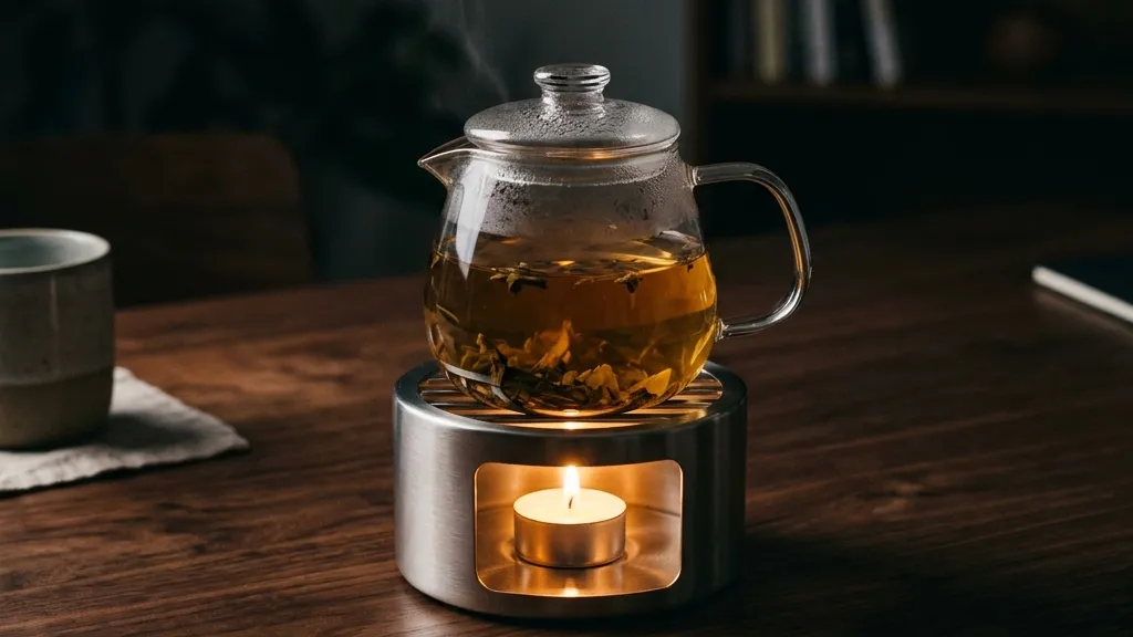 【人間関係に疲れた夜の特効薬】揺らぐ炎と冷めないお茶で心を満たすKINTO ティーウォーマーのアイキャッチ画像