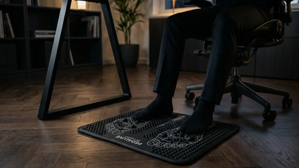 デスク下に敷くだけで足のむくみが秒で消える『罰ゲーム級の激痛マット』La-VIE 足裏いてーよ