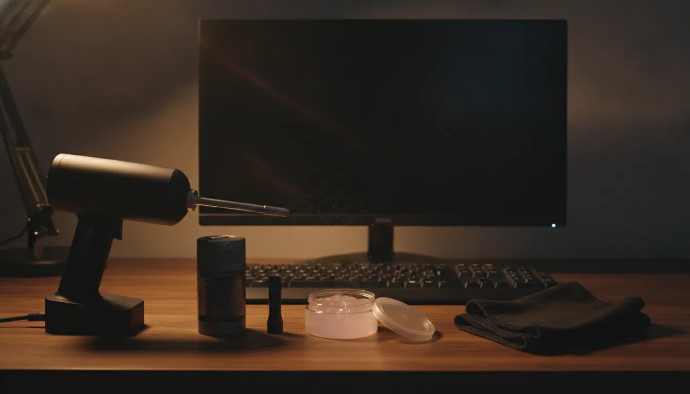 【2026年】デスク・PC掃除グッズ おすすめ4選｜キーボードの隙間と画面のホコリを「吹く・吸う・押し付ける・拭く」で片づける
