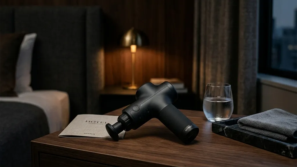 出張・旅行の『足棒』をホテルで一瞬リセット。約285gで持ち歩ける筋膜リリースガン MYTREX REBIVE MINI XS 2